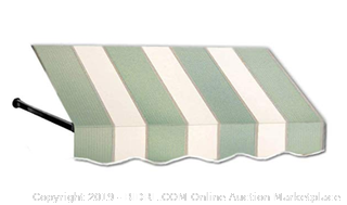 Awntech 10-Feet Dallas Retro Window/Entry Awning, 44-Inch Height by 36-Inch Diameter, Sage/Linen/Cream (Online $701)