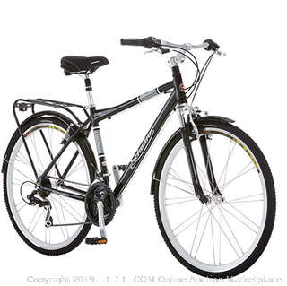 Schwinn Discover Hybrid Bikes for Men and Women, (Online $355) Featuring Aluminum City Frame, 21-Speed Drivetrain, Black and White