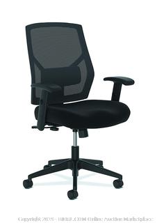 The HON Company BSXVL581ES10T HON Crio High Task Fabric Mesh Back Computer Chair for Office Desk, Black (HVL581), Swivel/Tilt (online $107)