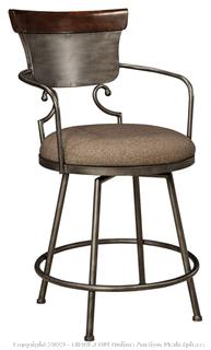 Ashley Furniture Signature Design - Moriann Swivel Barstool - Counter Height - Vintage Casual - Two-tone Finish (Factory Sealed) COME PREVIEW!!!!! (online $140)