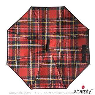 Sharpty Inverted Umbrella, Umbrella Windproof, Reverse Umbrella, Umbrellas for Women with UV Protection, Upside Down Umbrella with C-Shaped Handle (Red Plaid) online $24