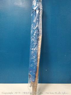 California umbrella round aluminum pool fiberglass rib umbrella crank open push button 3-way tilt champagne Paul Pacific Blue