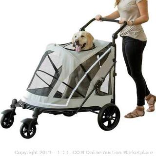 Pet Gear NO-Zip Stroller, Push Button Zipperless Dual Entry (dog not included) (Online $205)