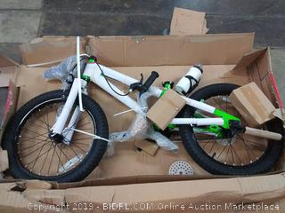 RoyalBaby Freestyle Kid’s Bike for Boys and Girls with Training Wheels, in Green, 18" (Online $149.99)