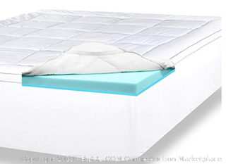 ViscoSoft 4 Inch Pillow Top Gel Memory Foam Mattress Topper Twin XL Serene Dual Layer Mattress Pad