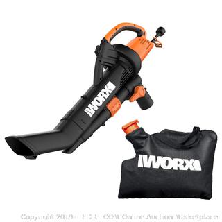 WORX WG509 TRIVAC 12 Amp 3-in-1 Electric Blower/Mulcher/Vacuum with Multi-Stage All Metal Mulching System (online $95)