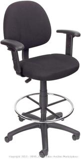 Boss Office Products Ergonomic Works Drafting Chair with Adjustable Arms in Black (online $101)