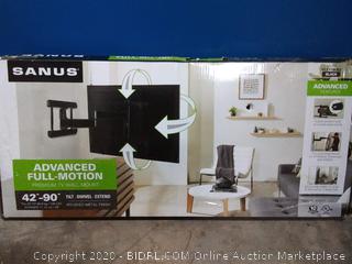 Sanus Premium Full Motion TV Wall Mount for TVs Up to 90" - Brushed Black Finish with FluidMotion Design for Smooth Extension, Tilt, Swivel (online $319)