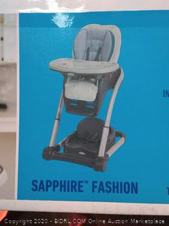 Graco Blossom 6 in 1 Convertible High Chair, Sapphire(Factory Sealed) COME PREVIEW!!!!! (online $145)
