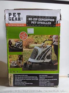 Pet Gear NO-Zip Stroller, Push Button Zipperless Dual Entry, for Single or Multiple Dogs/Cats, Pet Can Easily Walk in/Out, No Need to Lift Pet (online $192)