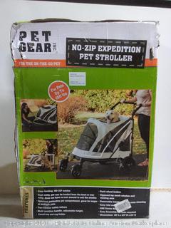 Pet Gear NO-Zip Stroller, Push Button Zipperless Dual Entry, for Single or Multiple Dogs/Cats, Pet Can Easily Walk in/Out, No Need to Lift Pet (online $192)