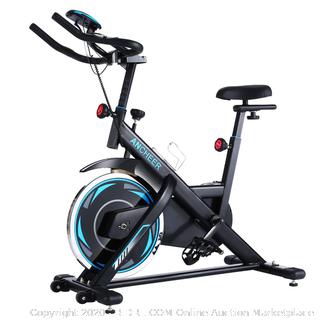ancheer indoor cycling bike stationary belt drive exercise bike with comfortable seat cushion workout bike with Magnetic resistance in LCD monitor for home exercise (online $329)