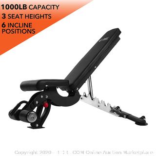 Adjustable Weight Bench, 1000 lb by D1F for Strength Training - Incline, Decline, Flat Workout Benches for Lifting, Flies, Chest Press, Dips Factory sealed (online $203)