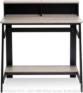 Furinno 14054BK/GYW Simplistic a Frame Computer Desk, Black/Oak Grey(Factory Sealed) COME PREVIEW!!!!!