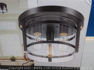 Globe Electric 60417 Wexford 3-Light Flush Mount Ceiling Light(Factory Sealed) COME PREVIEW!!!! (online $56)
