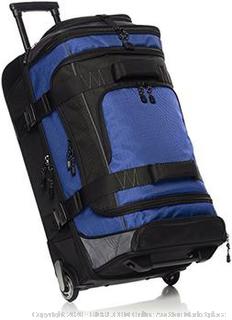 amazonbasics ripstop wheeled duffel 26in blue(Factory Sealed/Box Damage) COME PREVIEW!!!!! (online $69)