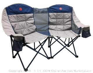 OmniCore Designs MoonPhase Home-Away LoveSeat Heavy Duty Oversized Folding Double Camp Chair Collection (Double Loveseat)