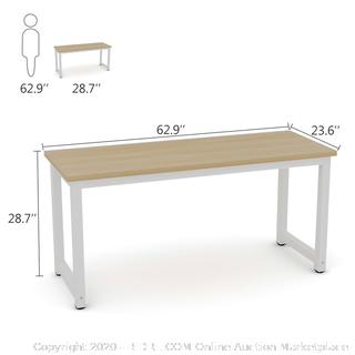 Tribesigns Computer Desk, 63 inch Large Office Desk Computer Table Study Writing Desk Workstation for Home Office, Walnut (online $165)