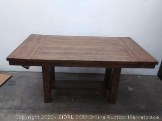 SIGNATURE DESIGN BY ASHLEY - Kavarna Rectangular Wood-Top Dining Table - Extension table 18 inch (Retail $1,400)