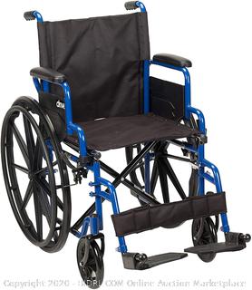 Drive Medical Blue Streak Wheelchair with Flip Back Desk Arms, Swing Away Footrests, 18 Inch Seat (online $102)