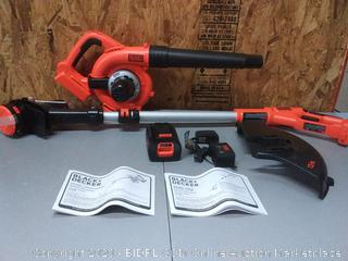 BLACK+DECKER 40V Max Cordless Sweeper & String Trimmer Combo Kit (LCC340C)(Retails $127)