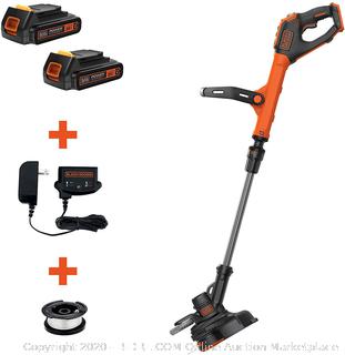 BLACK+DECKER LSTE525 20V MAX Lithium Easy Feed String Trimmer/Edger with 2 Batteries (Retails $97)