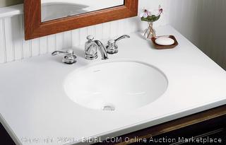 Sterling Wescott Undercounter Lavatory model # 442040 overall Dimensions: L 17", H 7-7/8", W 13", D 4"