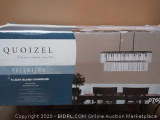 Quoizel Valentina 4-Light Painted Bronze Traditional Kitchen island chandelier (Retails $140)