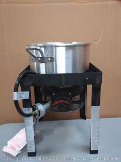 LoCo-Fryer Stand 13.582-in 1-Burner Propane 20-lb Cylinder Manual Ignition Black Outdoor Burner