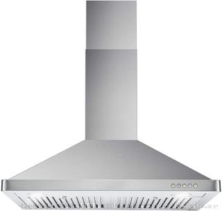 Cosmo 63175 30-in Wall-Mount Range Hood 760-CFM Ductless Convertible Duct Kitchen Chimney-Style Over Stove Vent LED Light, 3 Speed Exhaust Fan, Permanent Filter, (Stainless Steel) online $214