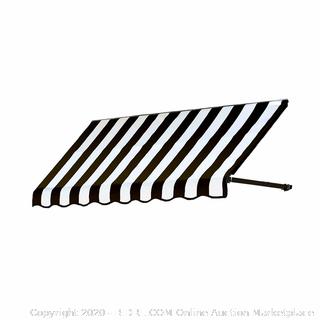 Awntech 4-Feet Dallas Retro Window/Entry Awning, 44 by 48-Inch, Black/White (online $383)