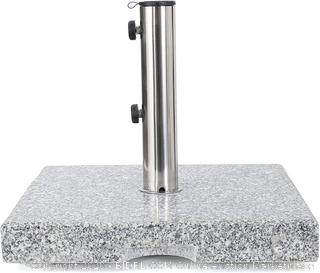 Christopher Knight home Martino outdoor natural gray granite and stainless steel umbrella base (online $107)