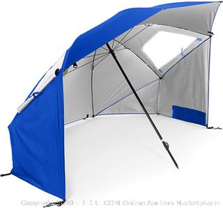 Sport-Brella Super-Brella SPF 50+ Sun and Rain Canopy Umbrella for Beach and Sports Events (8-Foot, Blue) online $37