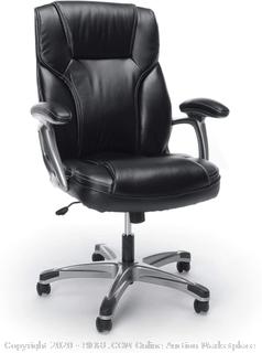 Essentials High-Back Leather Executive Office/Computer Chair with Arms - Ergonomic Swivel Chair (ESS-6030-BLK) online $183