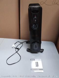 Omni beat oil-filled radiator heater 1500 w large (broken two wheels)(powers on)(on the rack)