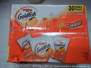 Pepperidge Farm Goldfish Cheddar Crackers, 45 oz. Multi-pack Box, 30-count 1.5 oz. Snack Packs