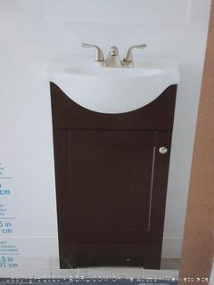 Style Selections Euro 19-in Espresso Single Sink Bathroom Vanity with White Cultured Marble Top (online $119)