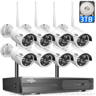 hiseeu HD NVR kit home office shop Factory security system(powers on)(was assembled and works)(Retails $418)