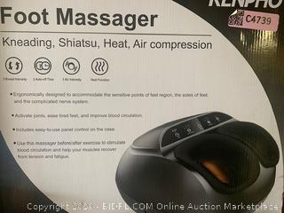 RENPHO Shiatsu Foot Massager Machine with Heat, Deep Kneading Therapy, Compression, Relieve Foot Pain from Plantar Fasciitis, Improve Blood Circulation, Fits feet up to Men Size 12 Panel Control(Retail $125)