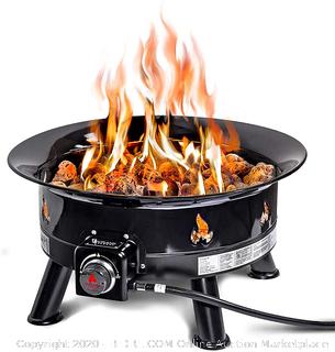 Outland Firebowl 883 Mega Outdoor Propane Gas Fire Pit with UV and Weather Resistant Durable Cover, 24-Inch Diameter 58,000 BTU (Retails $122)