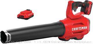 CRAFTSMAN V20 Handheld Blower (CMCBL720D2)(Powers On)(needs battery charger)(Retails $139)