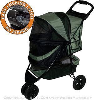 Pet Gear No-Zip Special Edition 3 Wheel Pet Stroller for Cats/Dogs, Zipperless Entry, Easy One-Hand Fold, Removable Liner(Retails $110)