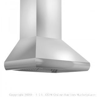 ZLINE 30" Remote Dual Blower Stainless Wall Range Hood with 1200 CFM (Retail $918) (587-RD-30)