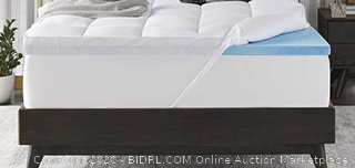 Queen - Sleep Innovations 4-inch Dual Layer Gel Memory Foam Mattress Topper with Enhanced Support