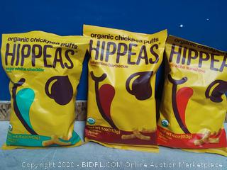 HIPPEAS Organic Chickpea Puffs + Variety Pack 4 ounce, 6 count Vegan, Gluten-Free, Crunchy, Protein Snacks