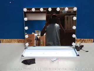 FENCHILIN Large Vanity Mirror 22.8"x 18.1" Hollywood Lighted 15 bulbs(powers on) online $143