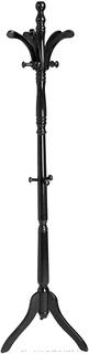 Mind Reader 13 Hook Free Standing Wood Coat Rack, Entryway Coat Tree Hat Hanger Umbrella Holder, Black (online $81)