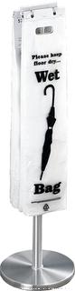Glaro FVB11SA-UB100 Floor Standing Wet Umbrella Bag Holder - Satin Aluminum Finish - 100 Bags Included (online $224)