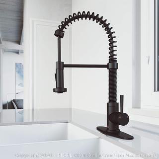 Vigo VG02007MB Vigo 1.8 GPM Pre-Rinse Swivel Kitchen Faucet with Escutcheon(Retails $173)