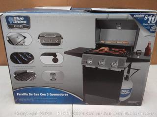 Blue Rhino Black and Silver/Porcelain and Stainless Steel 3-Burner (dented front)(Retails $199)